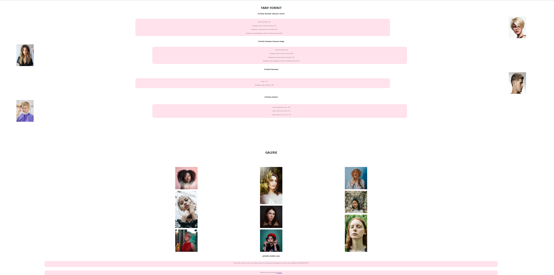 Aperçu du site Art Coiffure